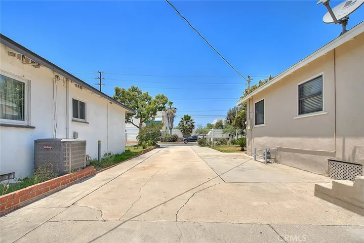 Large concrete driveway