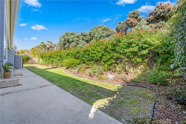 Mature landscape at backyard