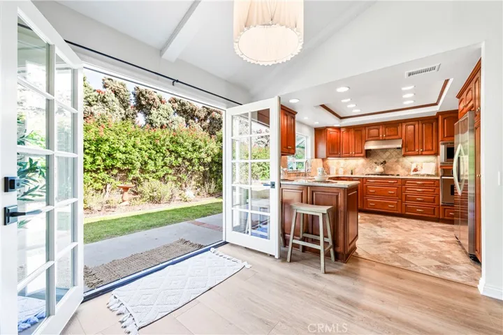 French doors at the family room.