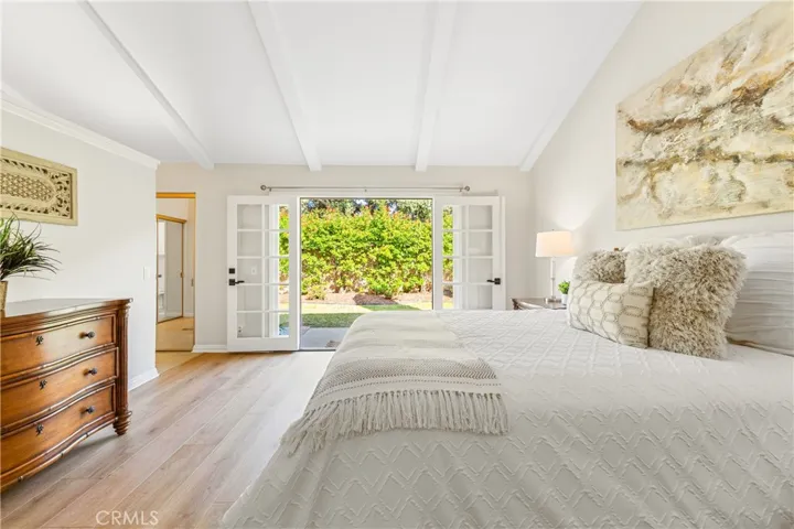 French doors that lead to the backyard.