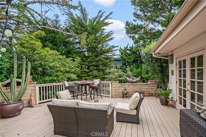 Back yard patio that overlooks the creek