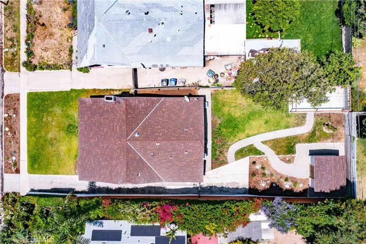 Aerial view of the house