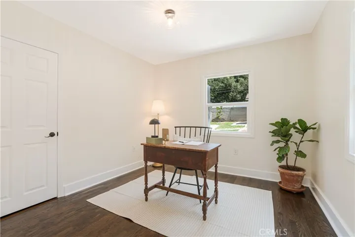 Bedroom 3 with view of backyard and large closet