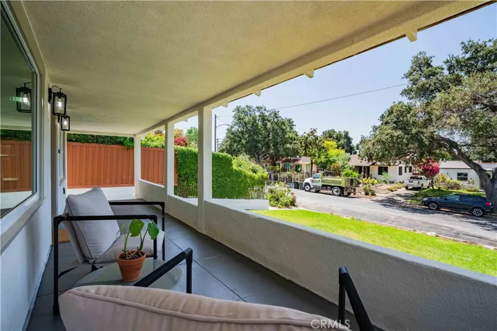 Extra wide front porch