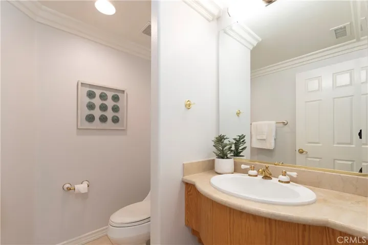 Main Floor Guest Bath Room with New Facet and Lights