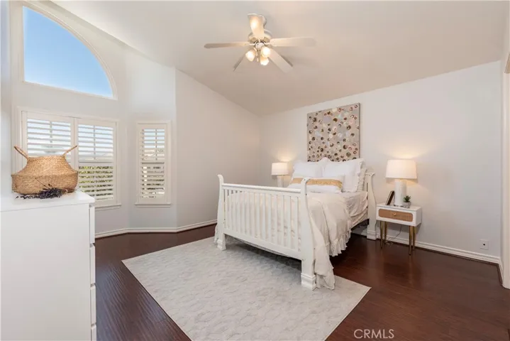 Fourth Bedroom with Private Bath, Cathedral ceiling and lighted Ceiling Fan