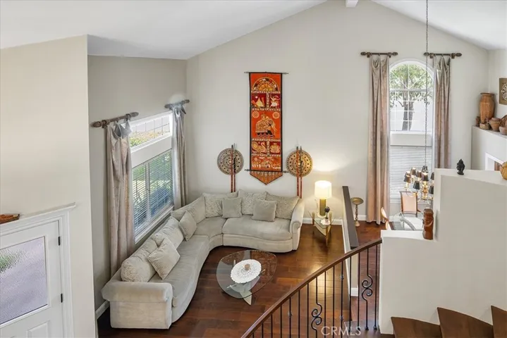 Vaulted living room