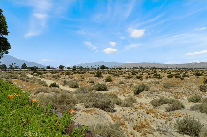 Desert and mountain views from the back fence