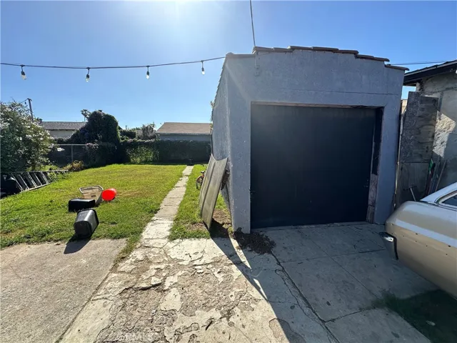 Garage & backyard