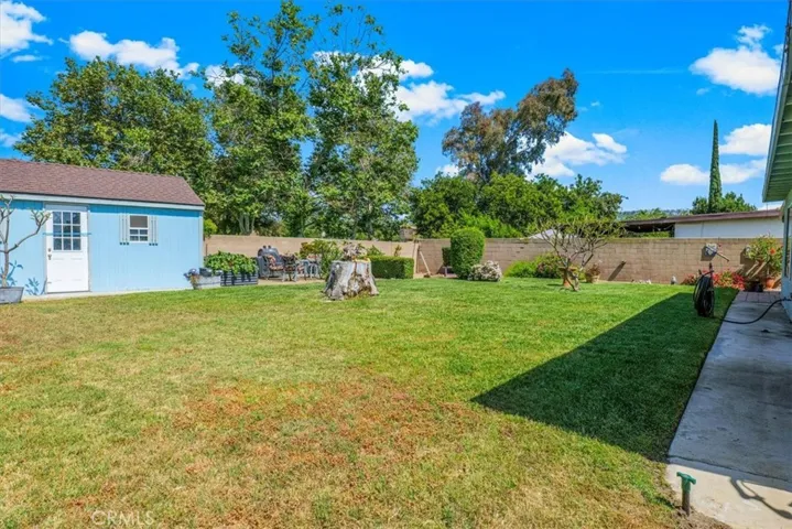 Backyard side view