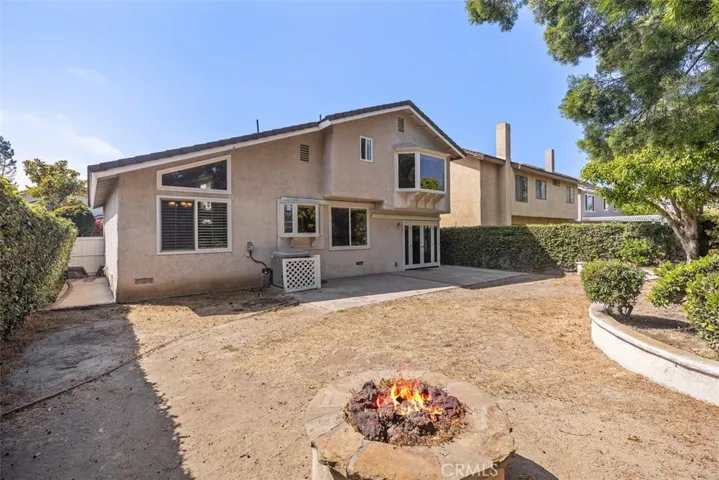 Large and private backyard.