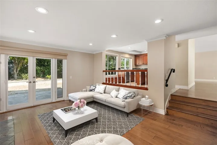 Spacious family room.
Note: Photo is virtually staged.