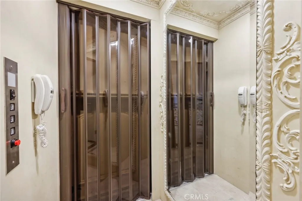 Elevator to 3 levels - 2 stories and step-down to garage.