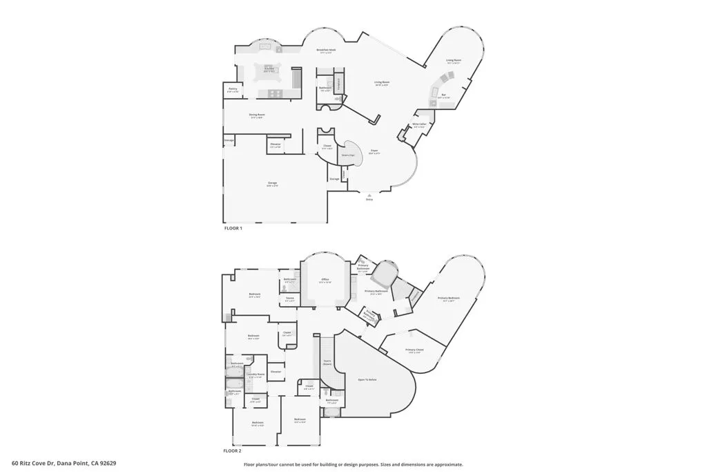 60 Ritz Cove, Dana Point, California 92629, 5 Bedrooms Bedrooms, ,7 BathroomsBathrooms,Residential,For Sale,RITZ COVE,LG24119985