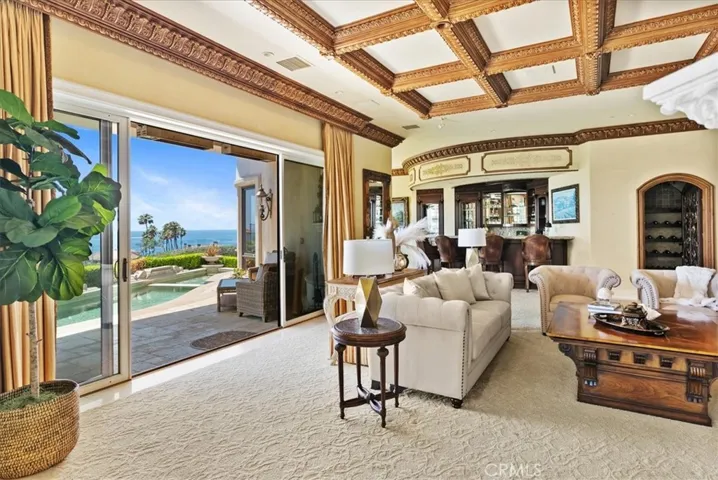 Family Room opens to patio, pool and OCEAN VIEWS!