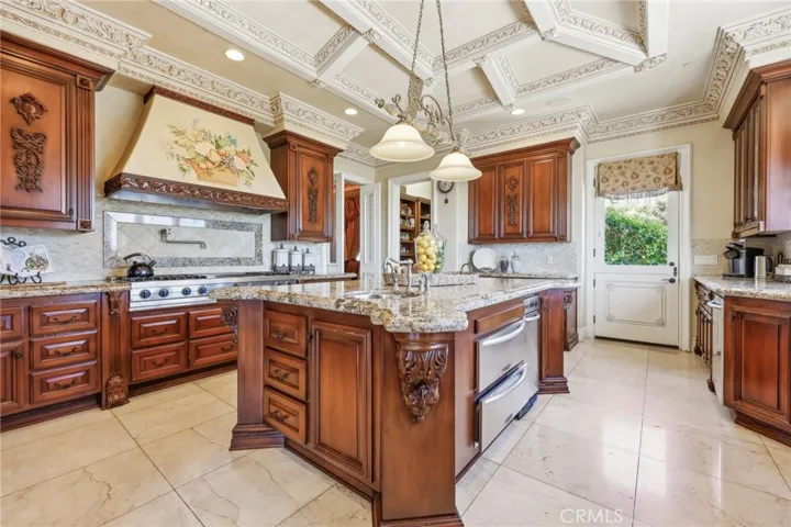 The kitchen is perfectly laid out with large center island.