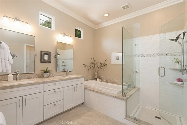 Remodeled primary bathroom.