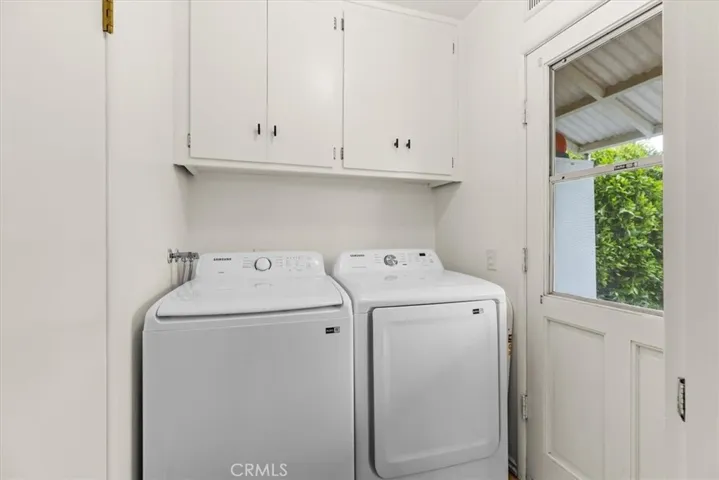 Indoor laundry/storage area
