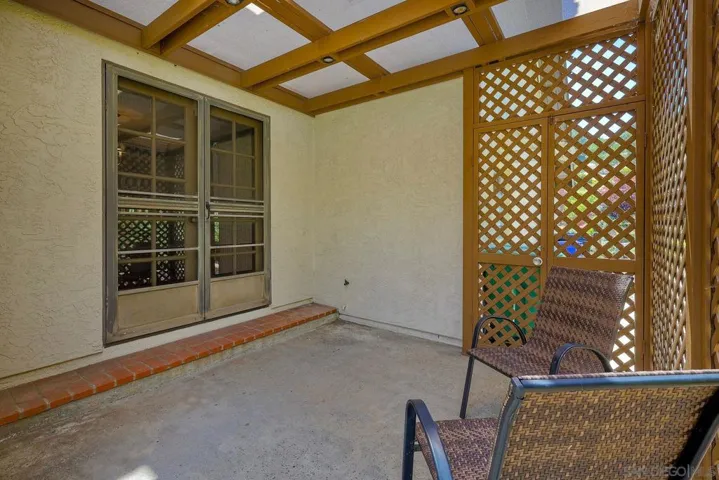 Private patio area off the dining room