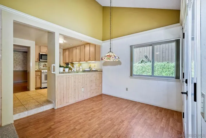 Dining area off the kitchen