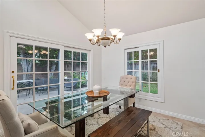 Dining Room w/ Sliding French Doors