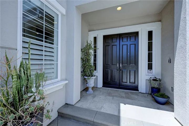 Double door entry.