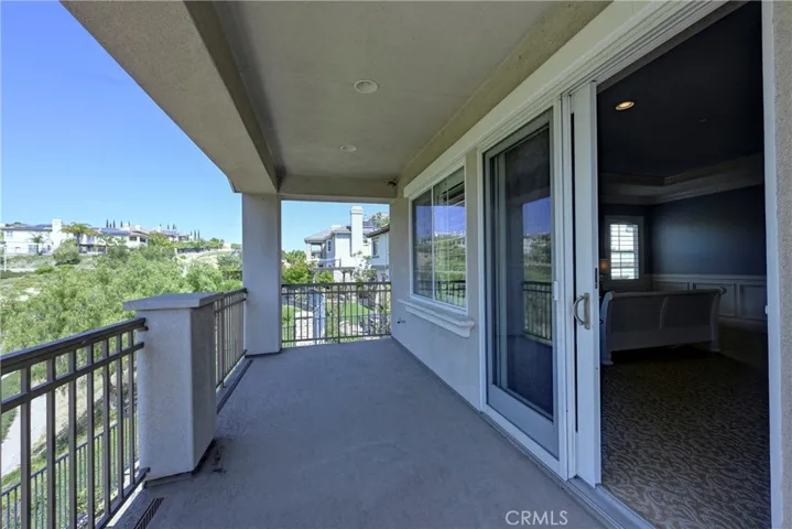 Balcony off the primary ensuite bedroom.