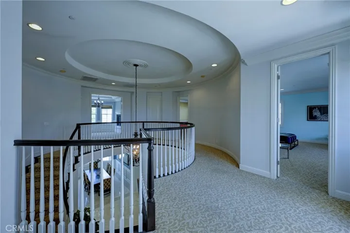Upstairs, the door to the immediate right is the bonus/5th bedroom.