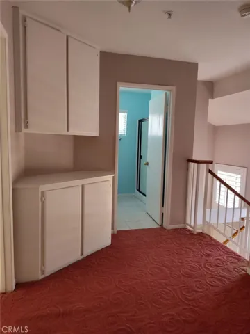 Upstairs landing with built in storage