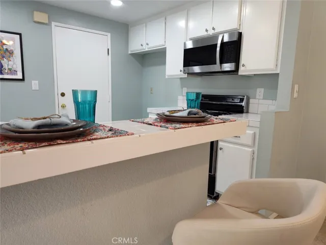 View into kitchen