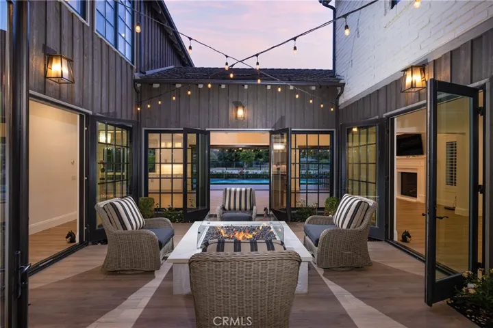 Courtyard with fire feature