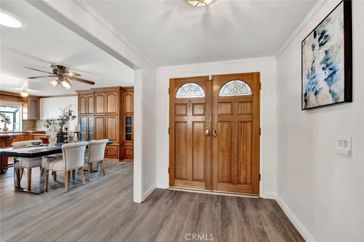 Interior french door entry