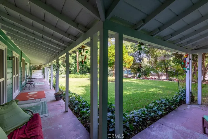 beautiful yard with prolific orange tree