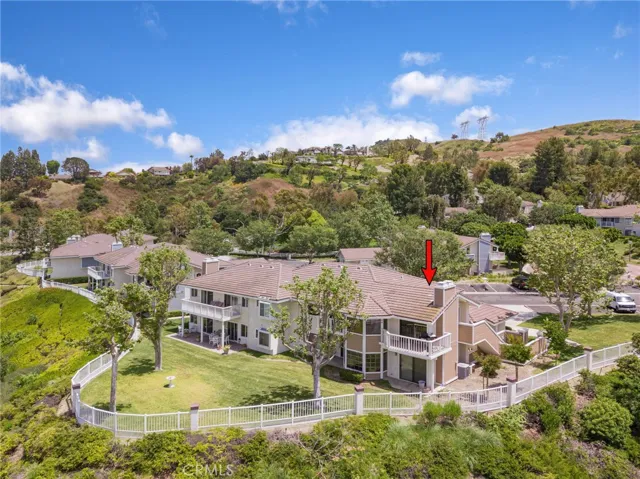 Drone View of End Unit and Rear Grass Area