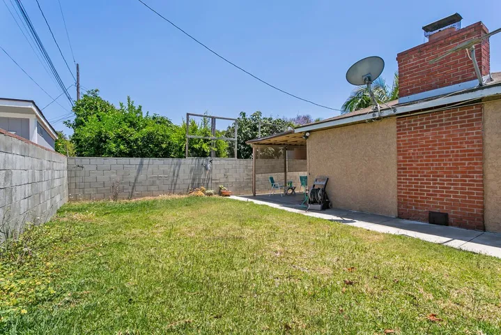 Rear lawn