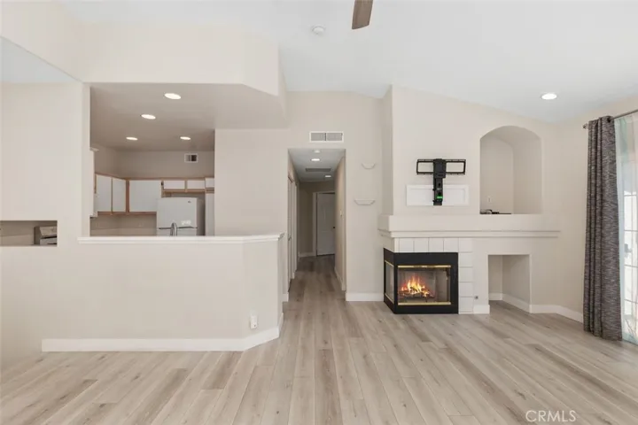 Family room is open to kitchen