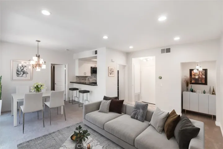 Virtually Staged-Livingroom - Dining Area-Bar