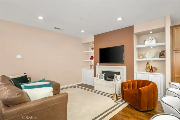 with a kitchen open to the family room