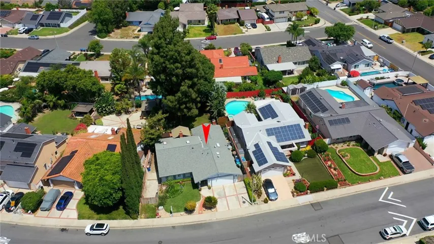 aerial view of property