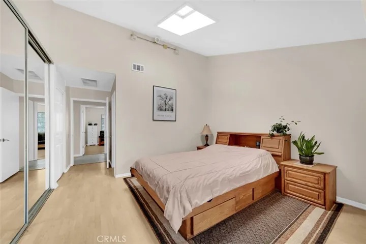primary bedroom with skylight