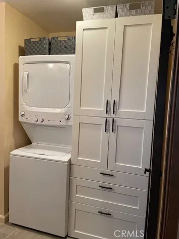 Stack washer and dryer