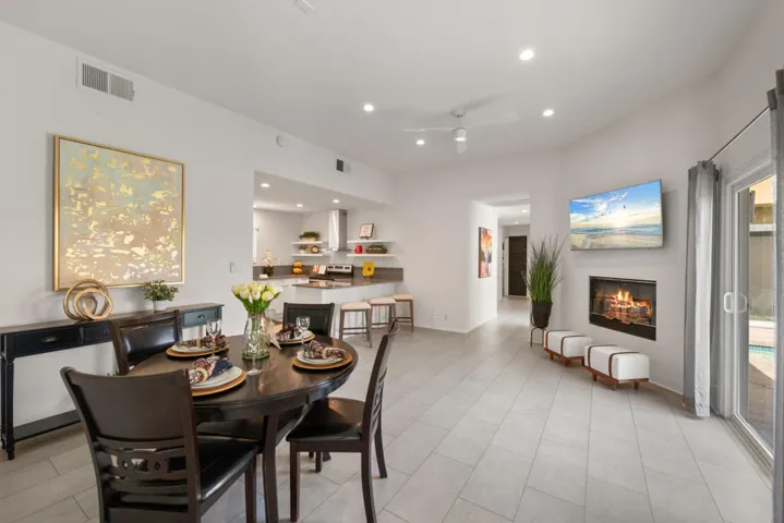 Spacious Living Room with Fireplace