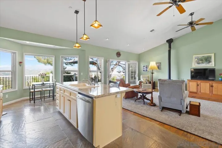 kitchen open to the living room