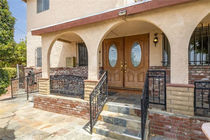 The covered patio at 3723 East 5th Street