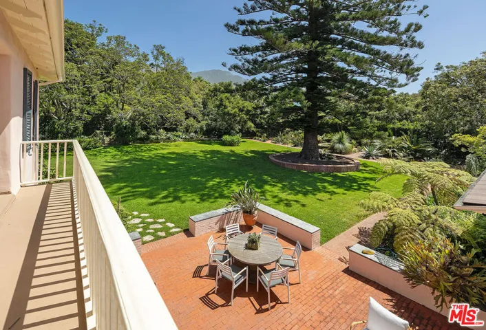 Terrace overlooking patio