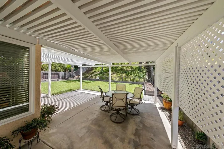 Nice covered patio area