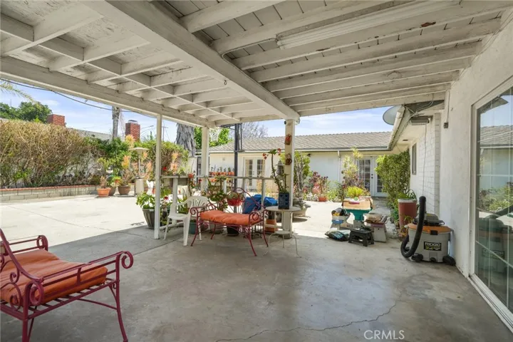 Covered patio from the living room