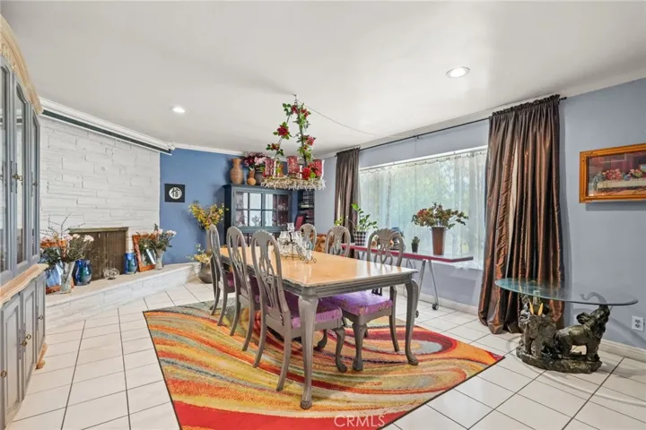 Dining room with fireplace.  This can be used as a formal living room.