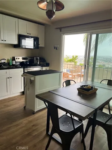 Enough space for appliances, dining table, and small island