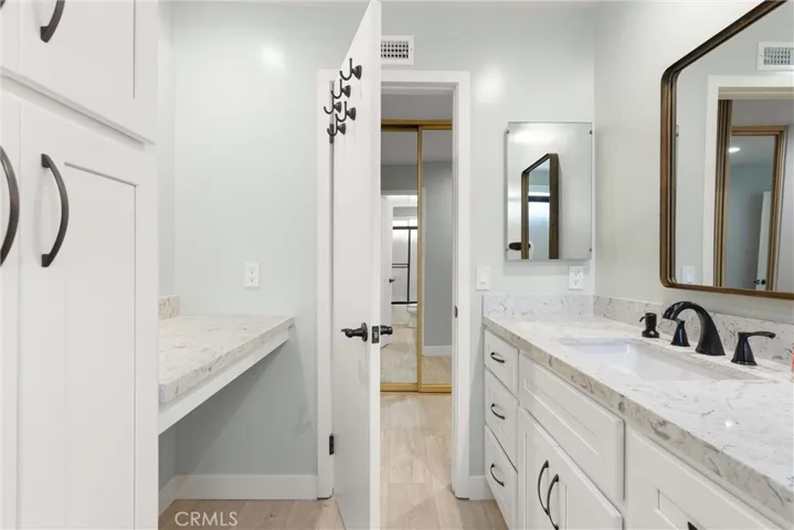 Master bath with extra storage